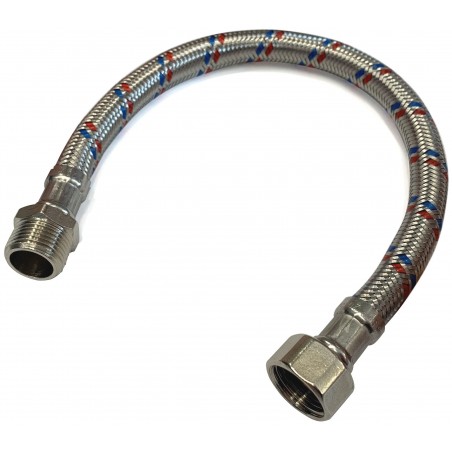 Nerezová hadička Š3/8" x M3/8", délka 20 cm Nerezová hadička Š3/8" x M3/8", délka 20 cm