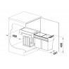 Odpadkový koš Blanco Botton II 30/2, 2x 15 l Odpadkový koš Blanco Botton II 30/2, 2x 15 l