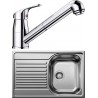 Set Blanco 04-B 25 (dřez Tipo 45 S Compact Přírodní lesk + baterie Daras-S Chrom)