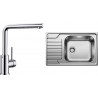 Set Blanco 05-B 25 (dřez Dinas XL 6 S Compact Kartáčovaný + baterie Mila Chrom)