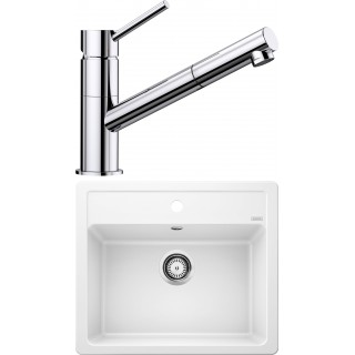 Set Blanco 07-D 25 (dřez Legra 6 Bílá + baterie Kano-S Chrom)
