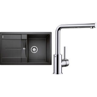 Set Blanco 11 - A (dřez Metra 45 S Antracit + baterie Mila Chrom)