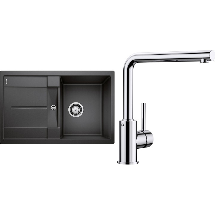 Set Blanco 11 - A (dřez Metra 45 S Antracit + baterie Mila Chrom)
