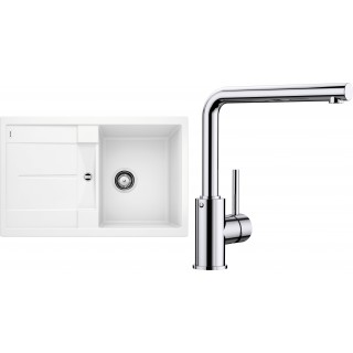 Set Blanco 09-A 25 (dřez Metra 45 S Bílá + baterie Mila Chrom)