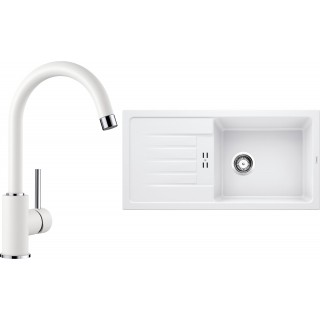 Set Blanco 11-D 25 (dřez Favum XL 6 S Bílá + baterie Mida Bílá)