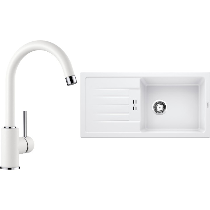 Set Blanco 13 - D (dřez Favum XL 6 S Bílá + baterie Mida Bílá)