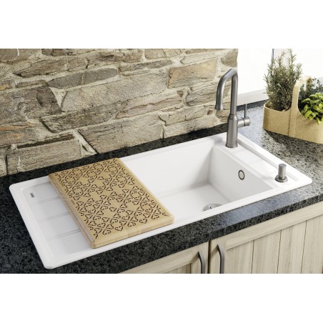 Deska Blanco 237591, dřevo s ornamentem, pro dřezy Faron XL 6 S Deska Blanco 237591, dřevo s ornamentem, pro dřezy Faron XL 6 S