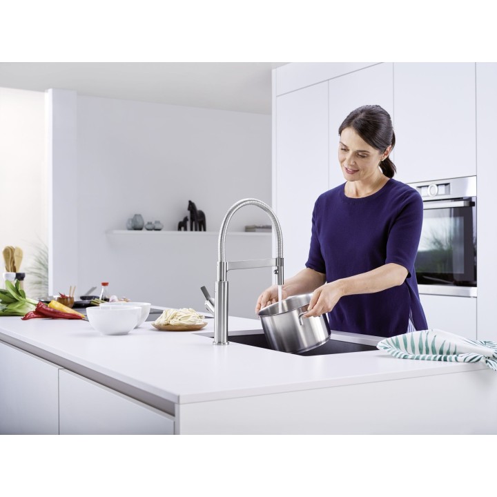 Kuchyňská baterie Blanco Solenta-S Senso Chrom, páka vpravo