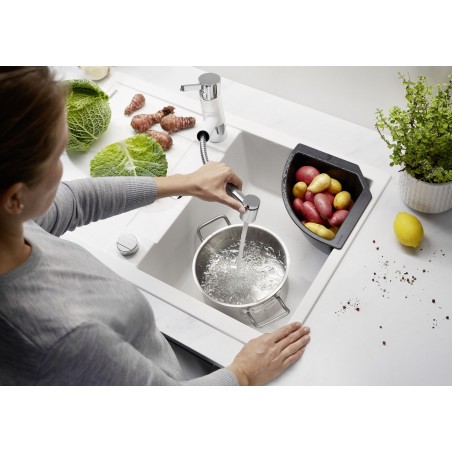 Rohová odkapávací miska Blanco 235866, pro dřezy Dalago, Pleon, Metra Rohová odkapávací miska Blanco 235866, pro dřezy Dalago, Pleon, Metra