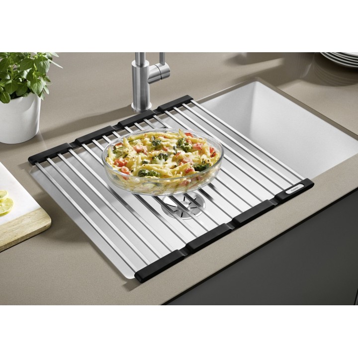 Odkládací nerezová mřížka Blanco KlappMatte 238482, 460 x 425 mm