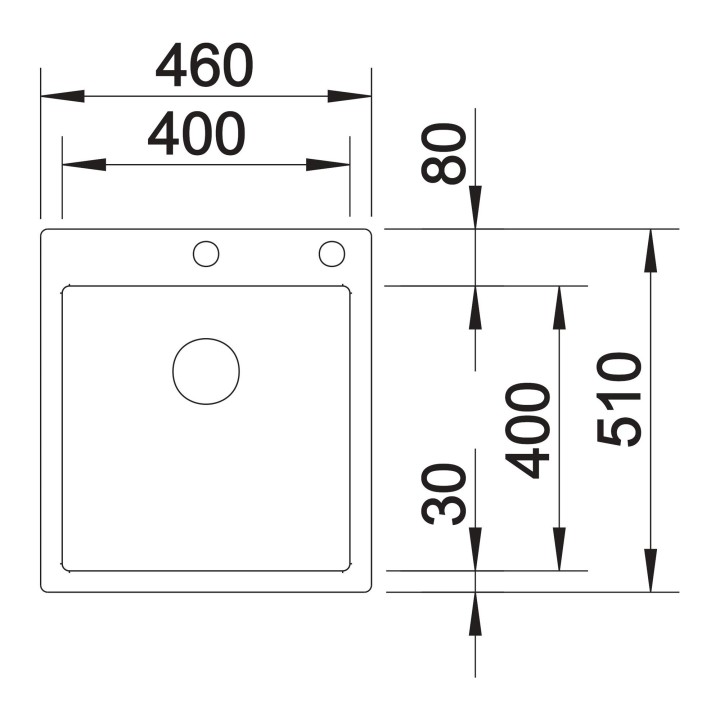 Kuchyňský dřez Blanco Claron 400-IF/A, durinox, s táhlem
