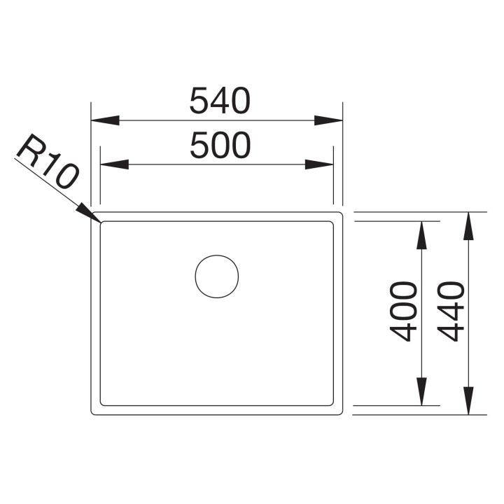 Kuchyňský dřez Blanco Claron 500-IF, durinox, bez táhla