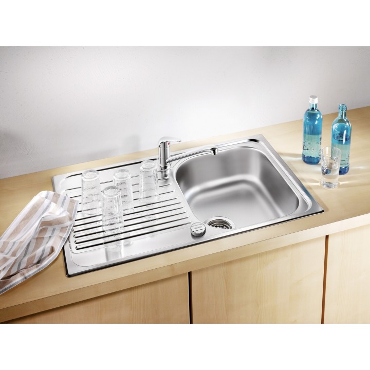 Kuchyňský dřez Blanco Tipo 45 S Compact Přírodní lesk, s excentrem