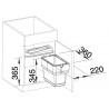 Odpadkový koš Blanco Singolo, 1x 14 l Odpadkový koš Blanco Singolo, 1x 14 l