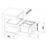 Odpadkový koš Blanco Flexon II 60/2, 1x 30 l + 1x 19 l Odpadkový koš Blanco Flexon II 60/2, 1x 30 l + 1x 19 l