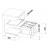 Odpadkový koš Blanco Flexon II 60/3, 3x 15 l Odpadkový koš Blanco Flexon II 60/3, 3x 15 l
