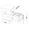 Odpadkový koš Blanco Flexon II 50/2, 2x 19 l Odpadkový koš Blanco Flexon II 50/2, 2x 19 l