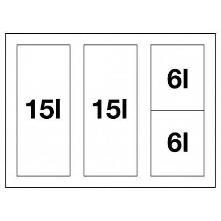 Odpadkový koš Blanco Flexon II 60/4, 2x 15 l + 2x 6 l Odpadkový koš Blanco Flexon II 60/4, 2x 15 l + 2x 6 l