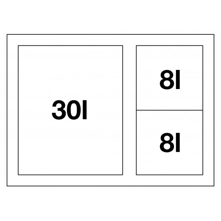 Odpadkový koš Blanco Flexon II XL 60/3, 1x 30 l + 2x 8 l Odpadkový koš Blanco Flexon II XL 60/3, 1x 30 l + 2x 8 l