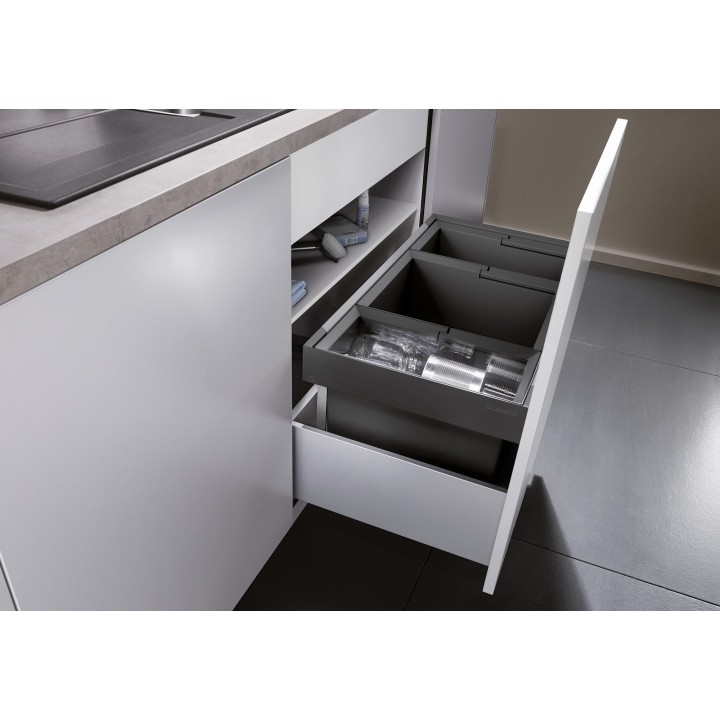 Odpadkový koš Blanco Flexon II Low 80/3, 1x 19 l + 1x 30 l + 1x 16 l