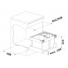 Odpadkový koš Blanco Flexon II Low XL 60/3, 1x 30 l + 2x 8 l Odpadkový koš Blanco Flexon II Low XL 60/3, 1x 30 l + 2x 8 l