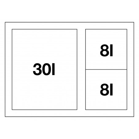 Odpadkový koš Blanco Flexon II Low XL 60/3, 1x 30 l + 2x 8 l Odpadkový koš Blanco Flexon II Low XL 60/3, 1x 30 l + 2x 8 l