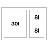 Odpadkový koš Blanco Flexon II Low XL 60/3, 1x 30 l + 2x 8 l Odpadkový koš Blanco Flexon II Low XL 60/3, 1x 30 l + 2x 8 l