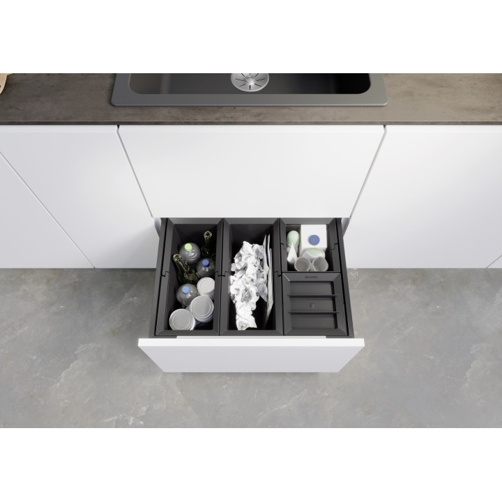 Odpadkový koš Blanco Flexon II Low 60/4, 2x 15l + 2x 6 l