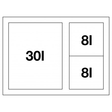 Odpadkový koš Blanco Select II XL 60/3, 1x 30 l + 2x 8 l Odpadkový koš Blanco Select II XL 60/3, 1x 30 l + 2x 8 l