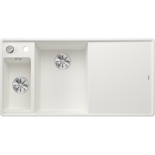 Kuchyňský dřez Blanco Axia III 6 S-F Bílá, levý, s dřevěnou krájecí deskou a miskou