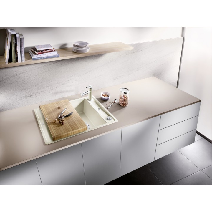 Kuchyňský dřez Blanco Axia III 45 S Černá, s dřevěnou krájecí deskou