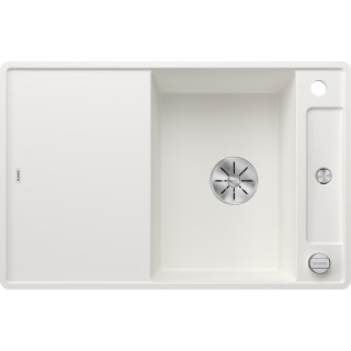 Kuchyňský dřez Blanco Axia III 45 S-F Bílá, s dřevěnou krájecí deskou