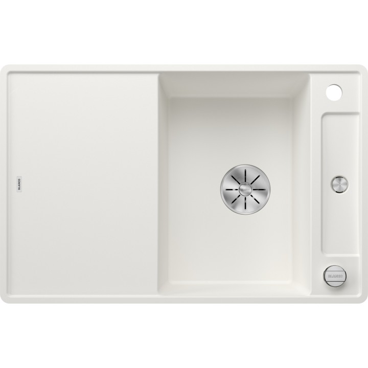 Kuchyňský dřez Blanco Axia III 45 S-F Bílá, s dřevěnou krájecí deskou