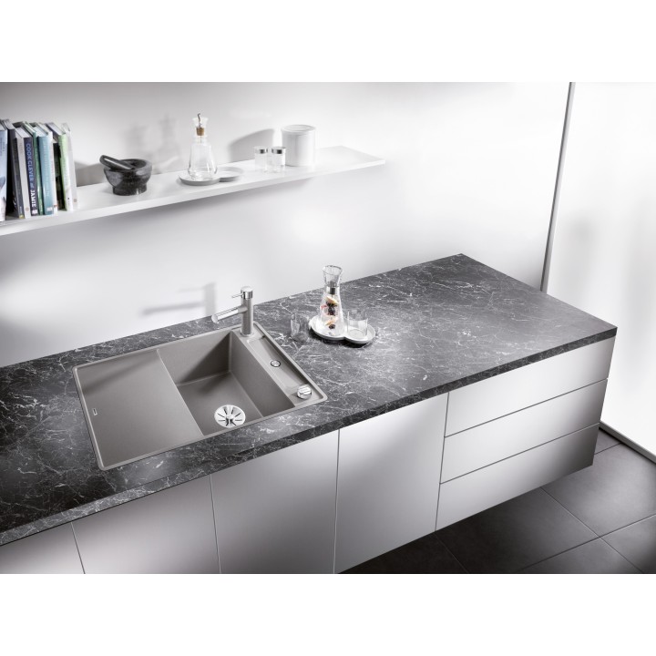 Kuchyňský dřez Blanco Axia III 45 S-F Bílá, se skleněnou krájecí deskou