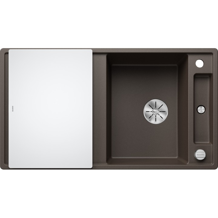 Kuchyňský dřez Blanco Axia III 5 S Kávová, se skleněnou krájecí deskou