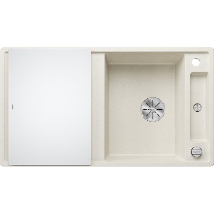 Kuchyňský dřez Blanco Axia III 5 S Bílá soft, se skleněnou krájecí deskou