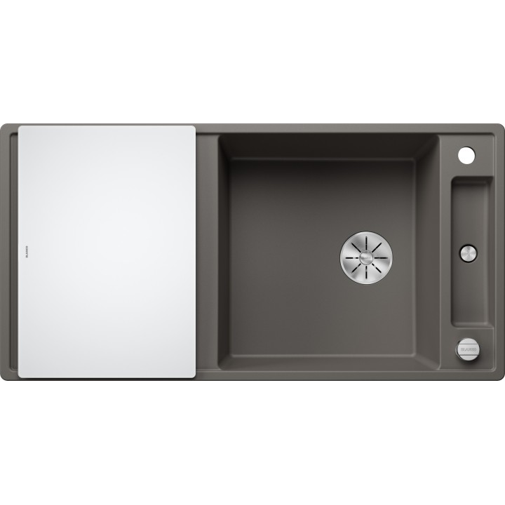 Kuchyňský dřez Blanco Axia III XL 6 S Šedá vulkán, se skleněnou krájecí deskou
