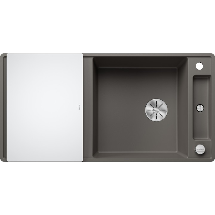Kuchyňský dřez Blanco Axia III XL 6 S-F Šedá vulkán, se skleněnou krájecí deskou
