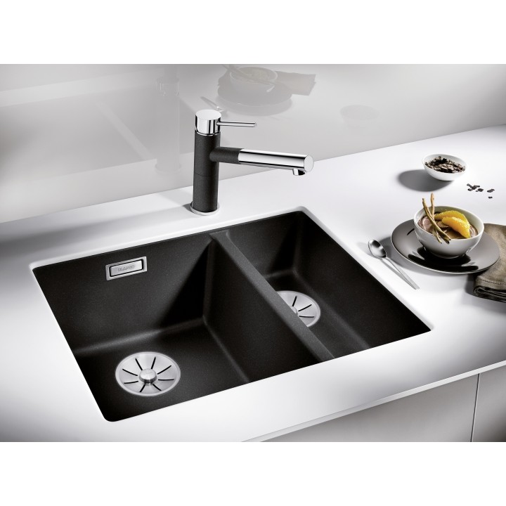 Kuchyňský dřez Blanco Subline 340/160-U Bílá soft, levý, bez táhla
