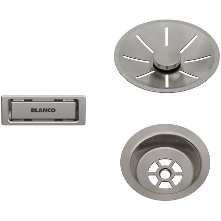 Odtoková sada Blanco InFino - Satin platinum, pro jednu vaničku Odtoková sada Blanco InFino - Satin platinum, pro jednu vaničku