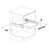 Organizační zásuvka Blanco Flat Drawer 60 H, pro otočná dvířka Organizační zásuvka Blanco Flat Drawer 60 H, pro otočná dvířka