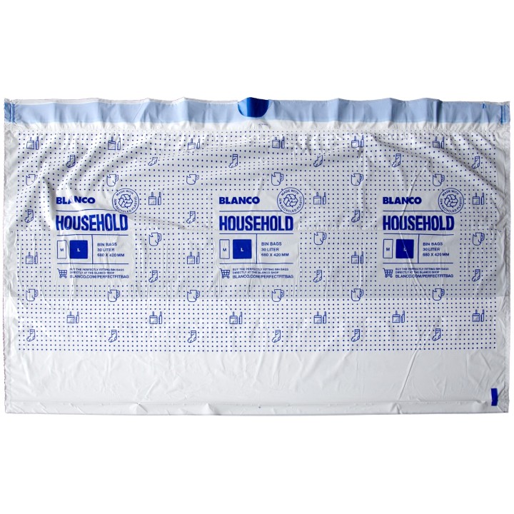 Zatahovací odpadkové pytle Blanco Household L, pro nádoby 30 l, 15 ks
