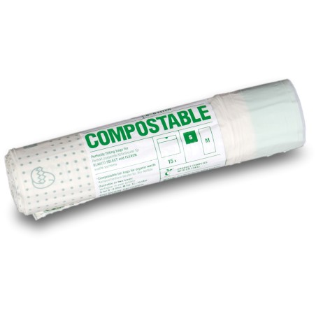 Zatahovací odpadkové pytle Blanco Compostable S, kompostovatelné, pro nádoby 6-8 l, 15 ks Zatahovací odpadkové pytle Blanco Compostable S, kompostovatelné, pro nádoby 6-8 l, 15 ks