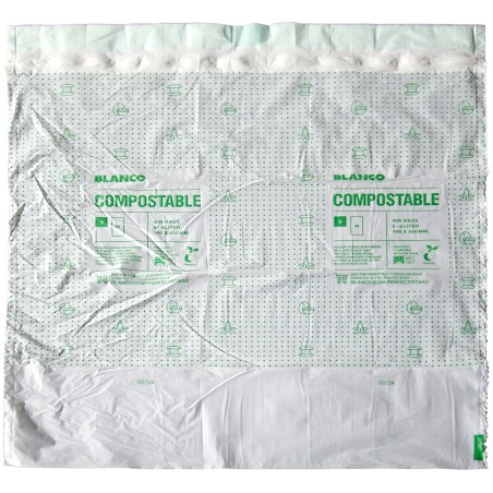 Zatahovací odpadkové pytle Blanco Compostable S, kompostovatelné, pro nádoby 6-8 l, 15 ks Zatahovací odpadkové pytle Blanco Compostable S, kompostovatelné, pro nádoby 6-8 l, 15 ks