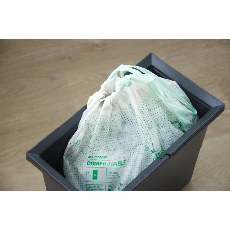 Zatahovací odpadkové pytle Blanco Compostable M, kompostovatelné, pro nádoby 12-19 l, 15 ks Zatahovací odpadkové pytle Blanco Compostable M, kompostovatelné, pro nádoby 12-19 l, 15 ks