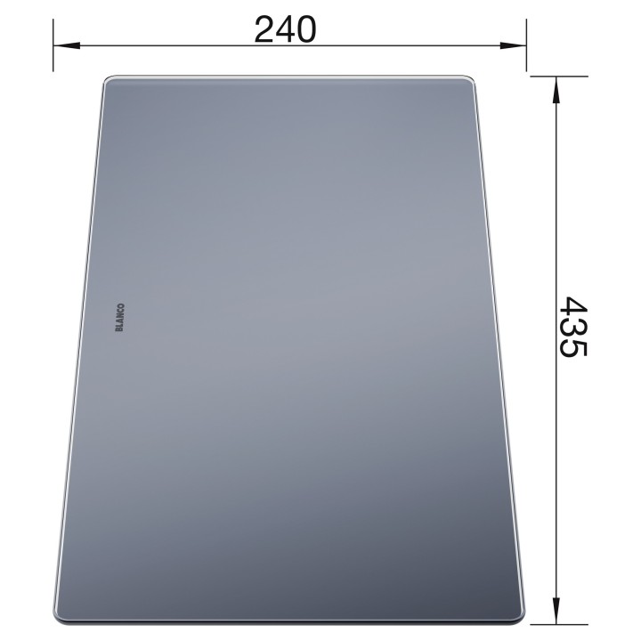Deska Blanco 227699, sklo, pro keramické dřezy pod desku