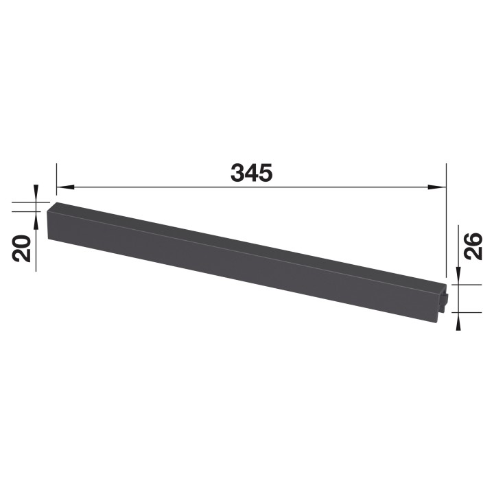 Dělící příčka pro uložení nádob do rámu, ke košům Blanco Select 50/3, XL 60/3, 60/4